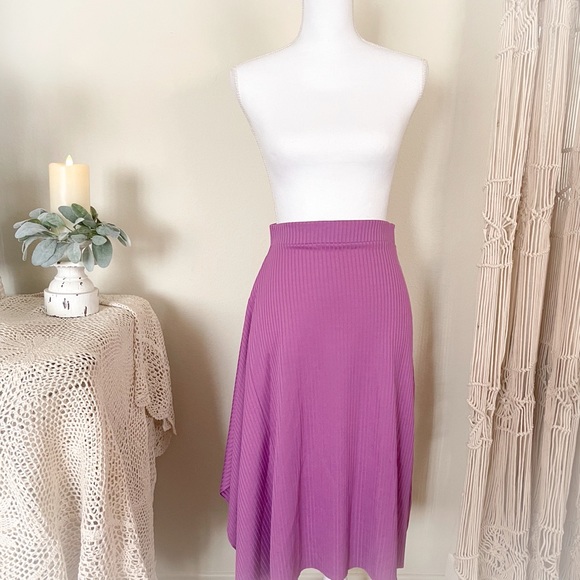 Zara Dresses & Skirts - Zara Fuchsia Midi High Low Ruffle Skirt